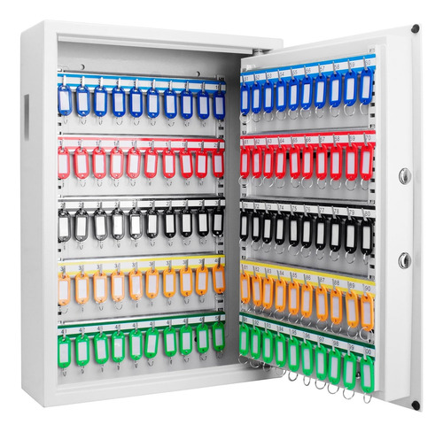 Caja Seguridad 100x Llaves Seguro Codigo Organizador Acero