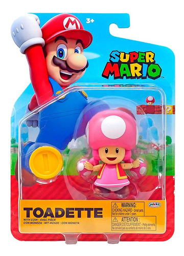 Figura Toadette Con Moneda Super Mario Jakks Pacific