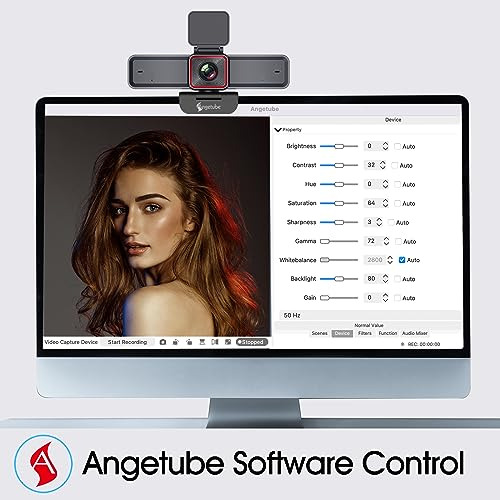 Cámara Web 4k Angetube Con Seguimiento Ia, Control Remoto