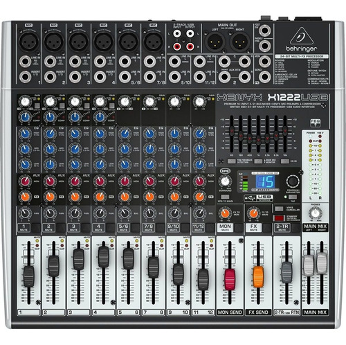 Behringer Xenyx X-1222 Usb Mezcladora De 12 Canales Y Usb