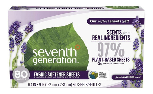 Seventh Generation 80 Toallitas Suavizantes De Tela