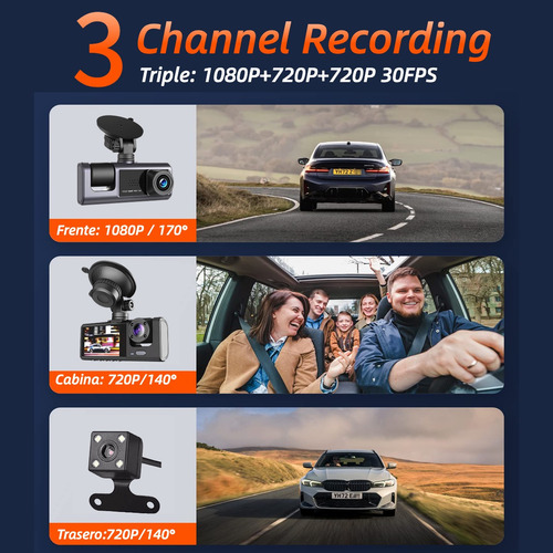 Cxp Aranaro Cámara De Coche 3 En 1 Hd 1080p Con Audio
