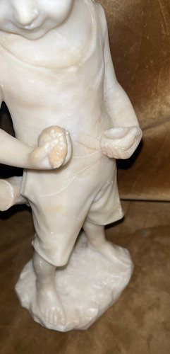 Escultura Mármol Estatua Figura D Niña 34cm. Tallado Antiguó (Usado)