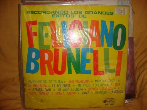 Vinilo Feliciano Brunelli Recordando Los Grandes Exitos C4