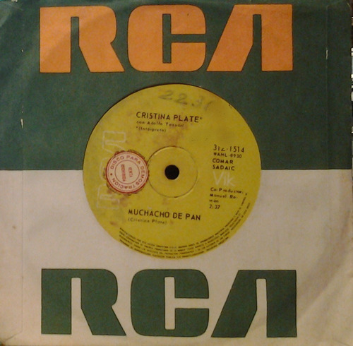 Cristina Plate Vinilo Simple Muy Raro (Usado)