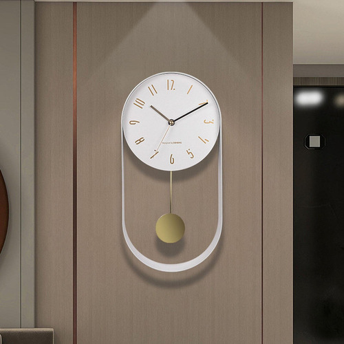 Movimiento De Barrido De Relojes De Pared De Cocina Blanco.