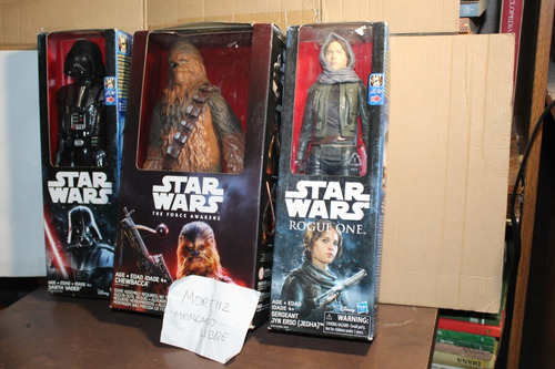 Paq Figuras Star Wars Darth Vader Jyn Erso Chewbacca Disney (Usado)