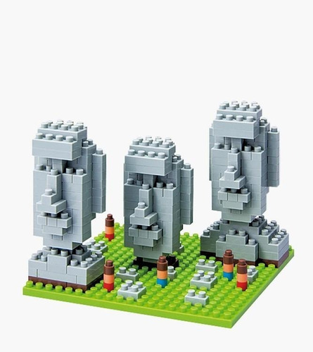 Juguete Armable Nanoblock - Estatuas Moai Chile