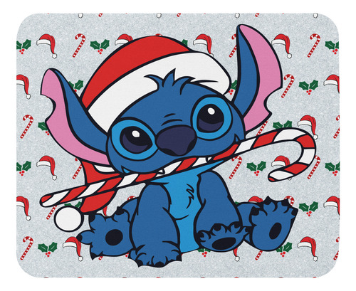 Mouse Pad Svart Diseño Stich Feliz Navidad Md2