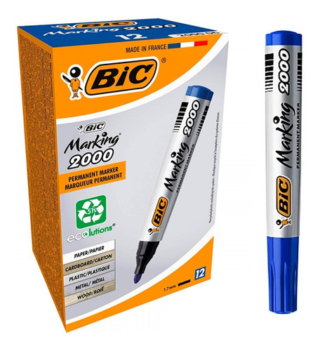 Marcador Permanente Bic X6 Unid 