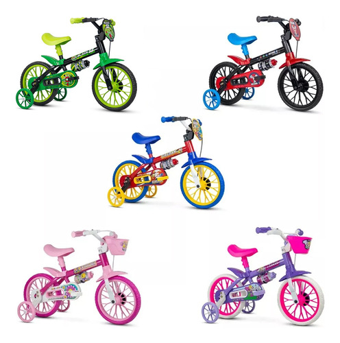 Bicicleta Infantil Menino Menina 3 A 5 Anos Aro 12 Nathor