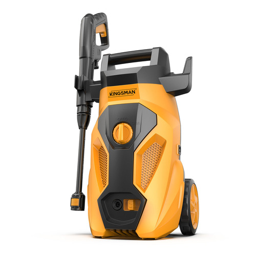 Hidrolavadora Electrica 2000 PSI 1600W Kingsman Color Amarillo Con Negro 120V/60 Hz Manguera y Cable De 5 Metros Conexion Rapida Boquilla De Pulverizacion Ajustable Lavadora A Presion Tipo Karcher