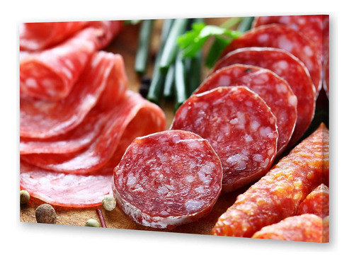 Cuadro 40x60cm Salame Chacinado Fiambre Comida Chorizo P1