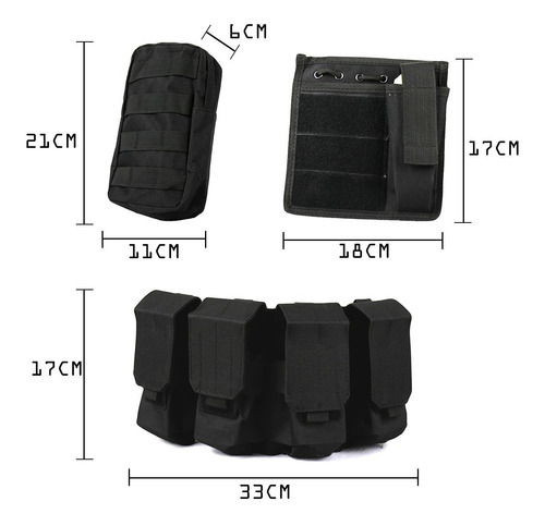 Imagen 5 de 7 de Chaleco Tactico Militar Paintball Airsoft Bolsos Removibles.