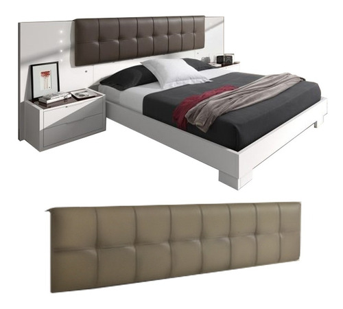 Imagen 4 de 7 de Cama Moderna Mdinv-1017 Virginia Art (missidream) + Obsequio