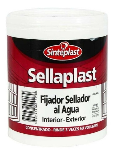 Fijador Sellador Al Agua 10l Sellaplast Sinteplast Proxecto 