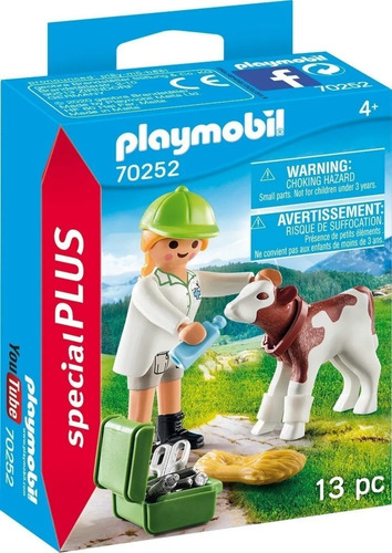Playmobil Special Plus Veterinaria Con Ternero 70252