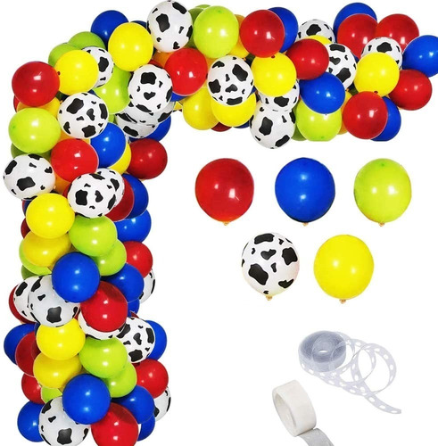 Imagen 1 de 1 de Arco Organico 100 Globos Granja Toy Story Personajes Heroes