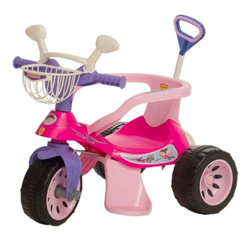 Triciclo Biemme Super Cross Motoca Pusher, color rosa