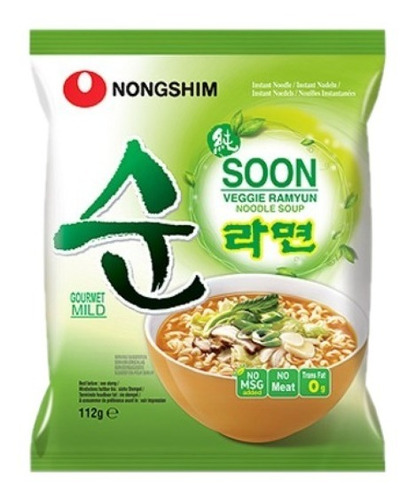 Ramen Coreano Nongshim Instantánea Tallarines Vegetariana.