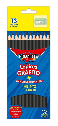 Lápices Grafitos Hexágono No2 Hb Caja 12 Unidades