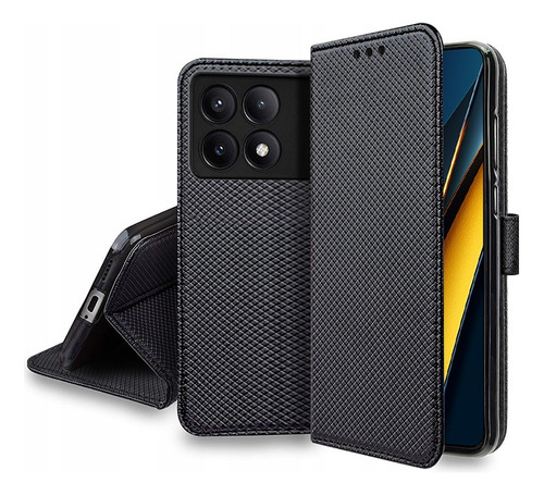 For Poco X6 Pro 5g Pu Wallet Card Holder Flip Stand Case