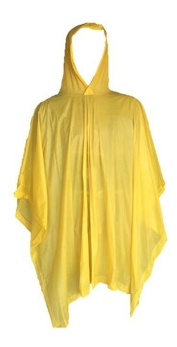 Poncho Para Lluvia De Pvc Amarillo