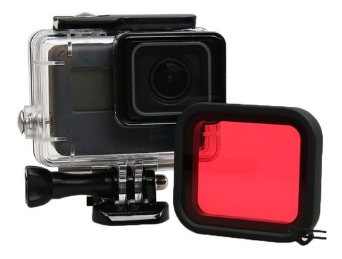 Filtro De Mergulho - Vermelho - Gopro Hero5 6 E 7 Black