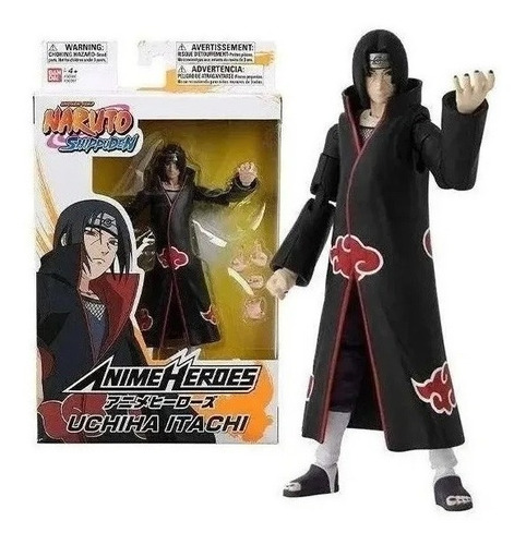 Muñeco Uchiha Itachi Bandai Anime Heroes Naruto Juguete Figu