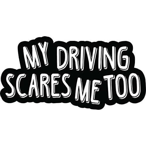 Vinilo Adhesivo  My Driving Scares Me Too , De 6 Pulgad...