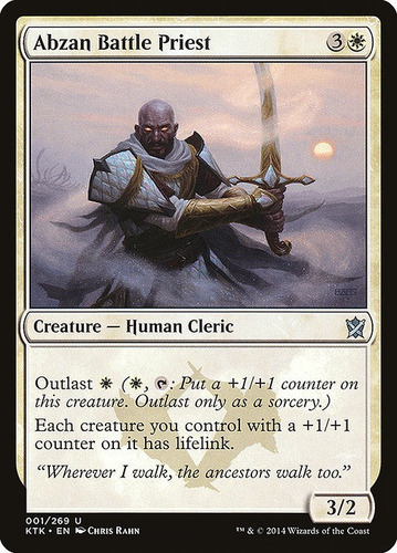 Carta Magic Abzan Battle Priest X4 Playset Khans Of Tarkir