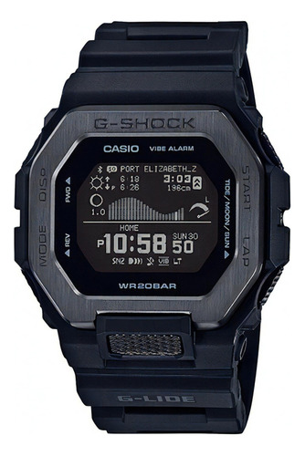 Relógio Casio G-shock G-lide Gbx-100ns-1dr Cor Da Correia Preto Cor Do Bisel Preto Cor Do Fundo Preto