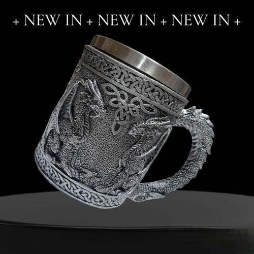Taza Tazon Mug Calavera Acero Inoxidable 350ml Vikingos G21