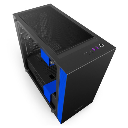 Caja Gamer Micro Atx Nzxt H400i Negro Mate / Azul