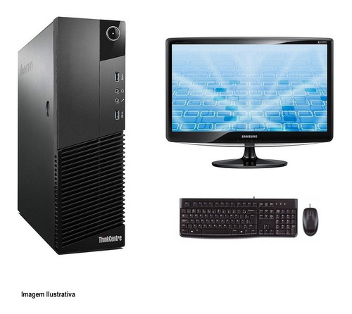 Imagem 1 de 4 de Computador Lenovo M83 I3 4° Geração 8gb 240ssd Monitor 17