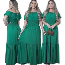 Comprar Vestido Longo Moda Evangélica P Ao G1 Plus Size Lindo Barato