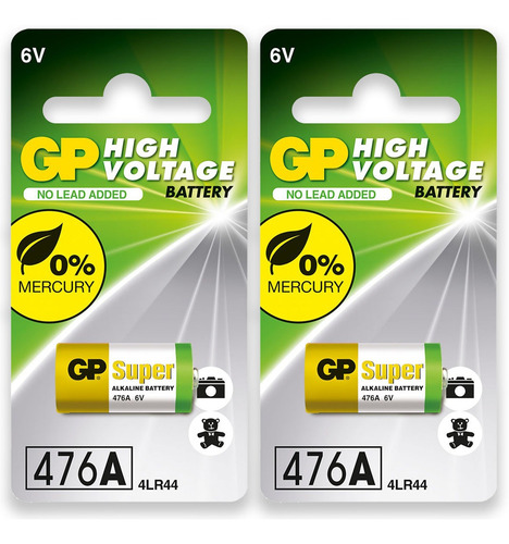 Imagem 1 de 6 de 02 Baterias 4lr44 4a76 910a 6v Alcalina Super Gp 2 Cartelas