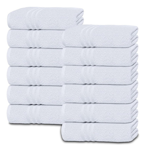 Wealuxe Toallas De Mano Blancas Para Baño [paquete De 12] To