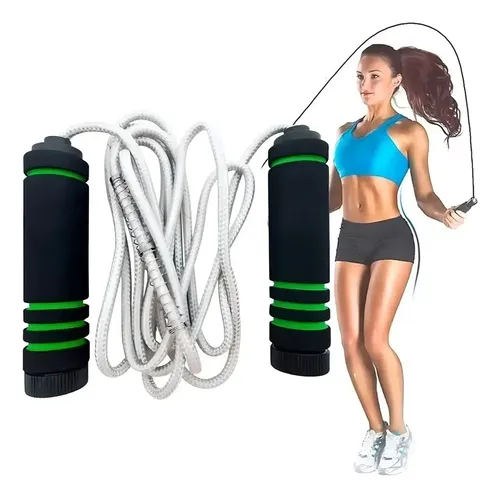 Corda Pular Ajustável Funcional Cross Jump Rope - Mbfit Cor Preto/Amarelo