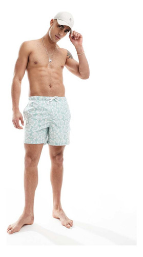 Traje De Baño Para Hombre Playa Short Bañadore Rapido Secado Azul Claro M