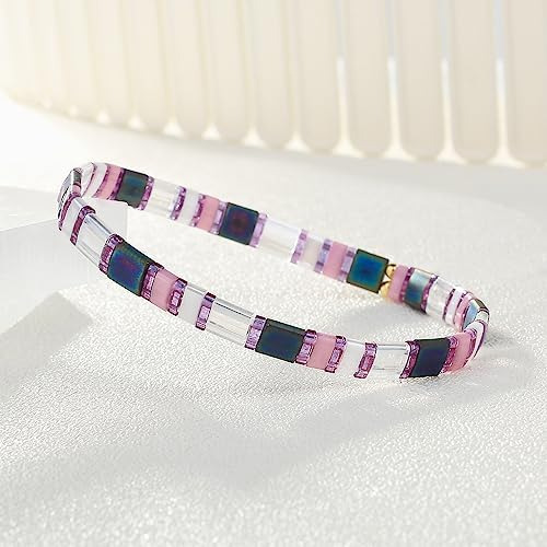 Kelitch Pulseras Elásticas Clásicas Pulseras De Cuentas De T