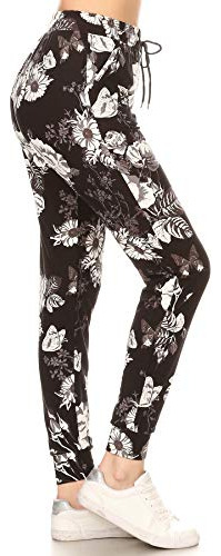 Leggings Depot Jga-r643-l Serendipity Print Jogger 44g8w