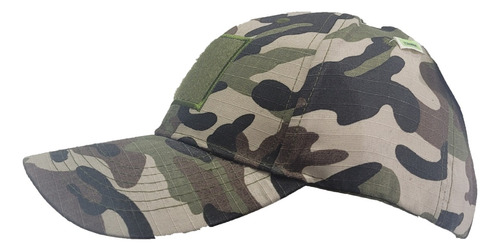 Gorra Operador Tactico Verde Woodland Parche Abrojo Airsoft