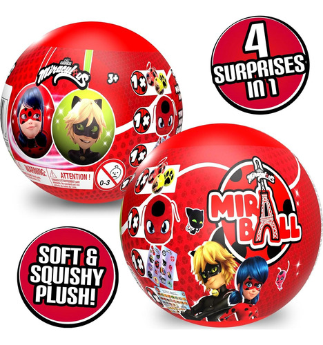 Miraculous Ladybug 4-1 Sorpresa Mirabola Juguetes Niños