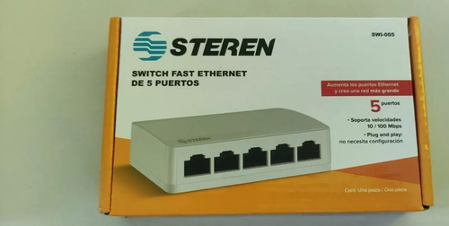 Switch Steren Nuevo Wisp 5 Puertos Megabyte Wisp