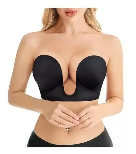 Pack 2 Brasier Adherible Invisible Copas Push Up Strapless