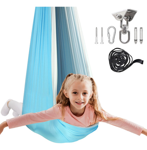 Columpio Sensorial De Doble Capa Para Niños Con Kit De Suspe