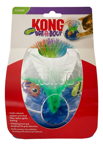 Brinquedo Interativo Com Luz Catnip Para Gato Kong Aquário Cor Azul