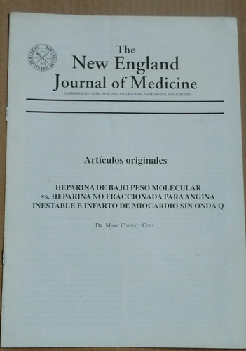 Fascículo The New England Journal Of Medicine 8 Págs Inglés