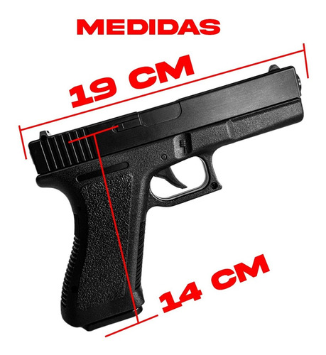 Imagen 3 de 10 de Pistola Airsoft Blanco Gel Balines Replica Resorte Vigor